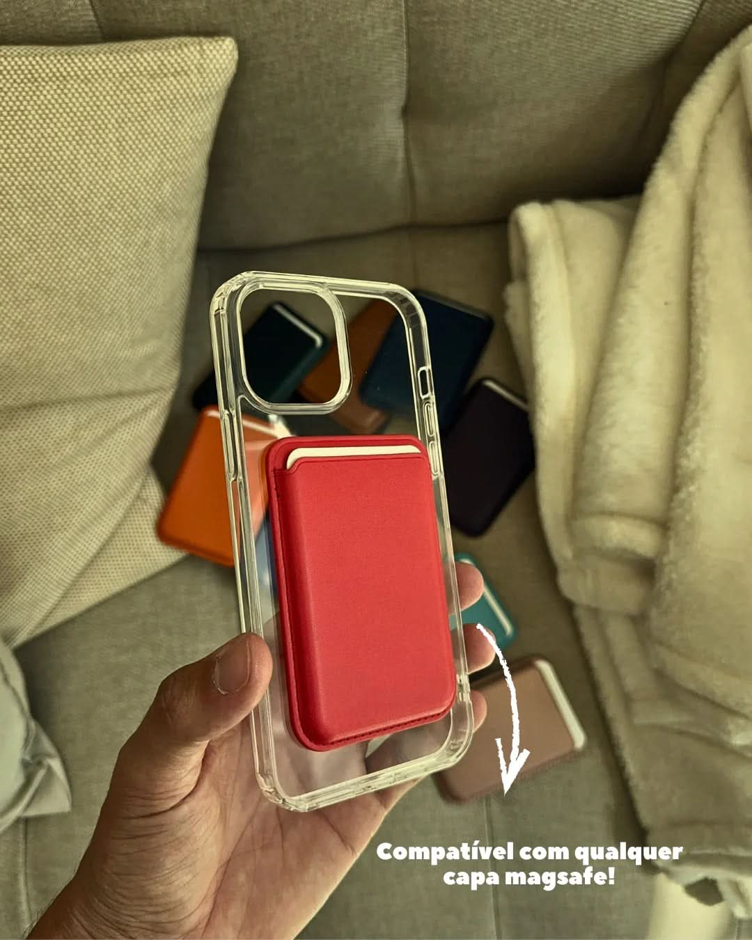 Carteira MagSafe - Vermelho