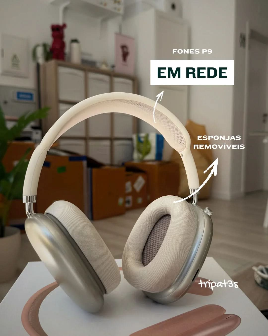 Fone P9 - Prateado Claro - tripat3s