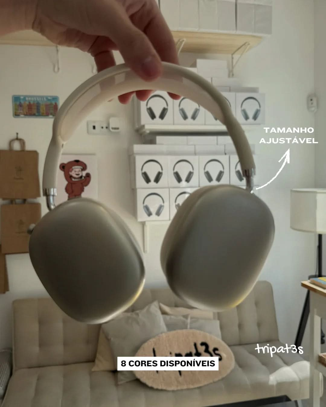 Fone P9 - Prateado Claro - tripat3s