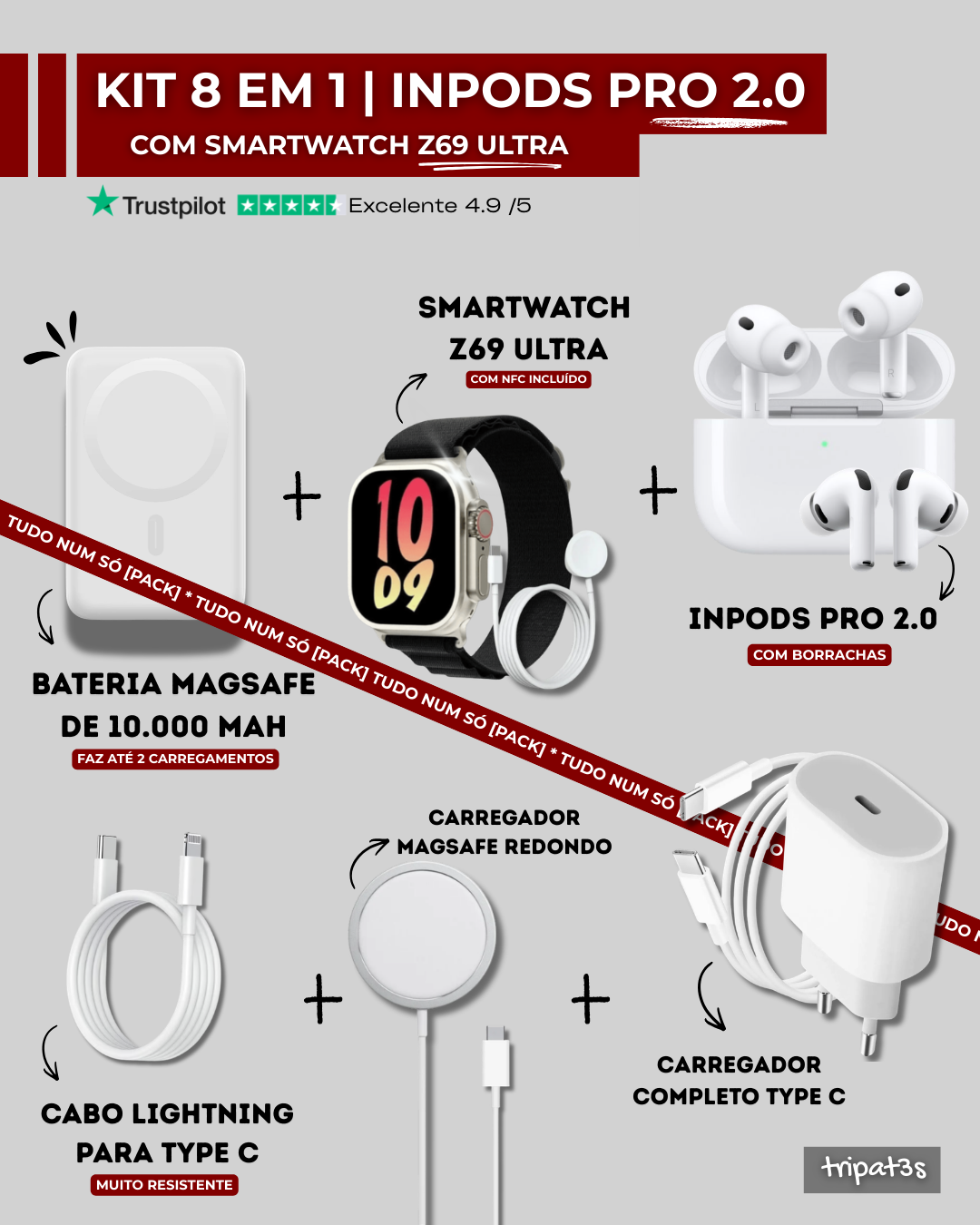 [Kit] 8 em 1 | InPods 2.0