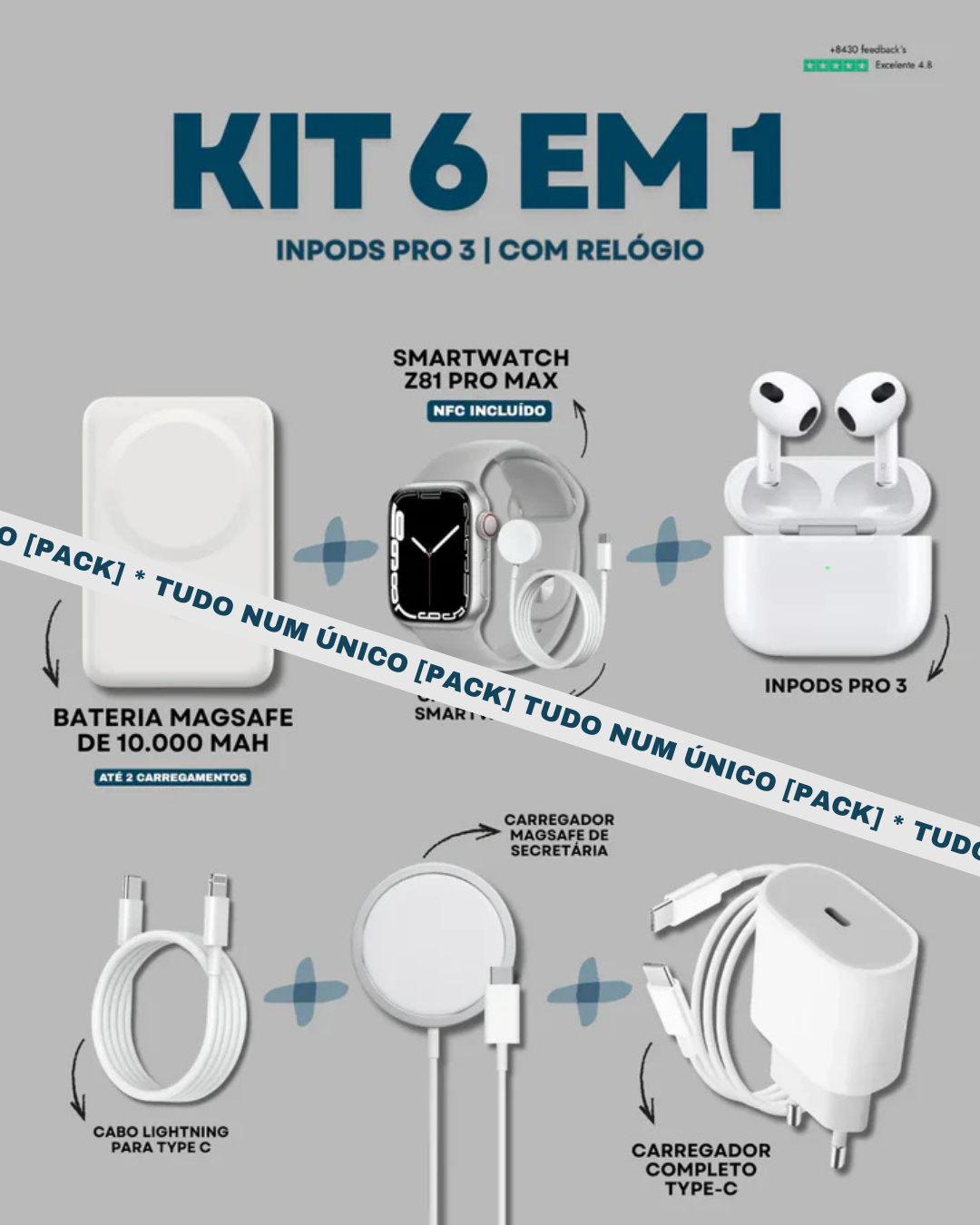 [Kit] 6 em 1 | InPods 3