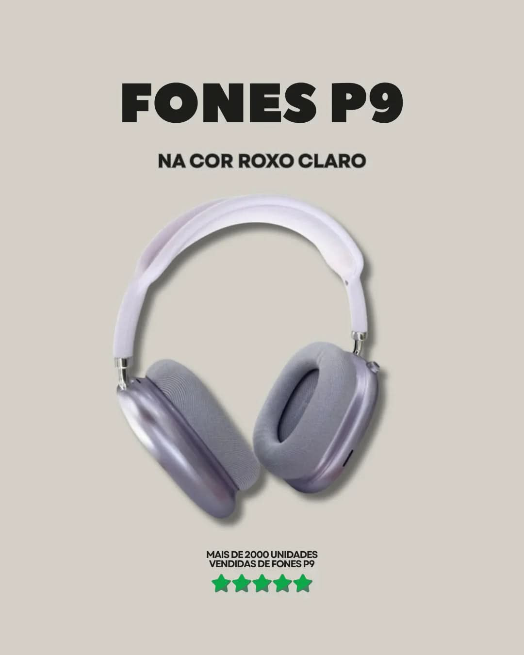 Fone P9 - Roxo Claro