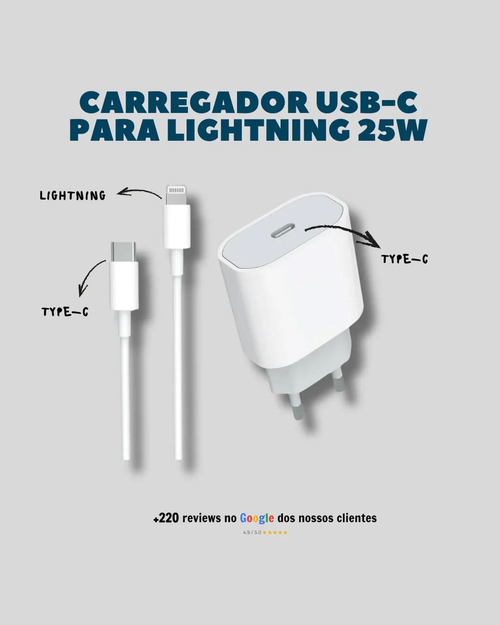 Carregador USBC - Lightning 20W - tripat3s