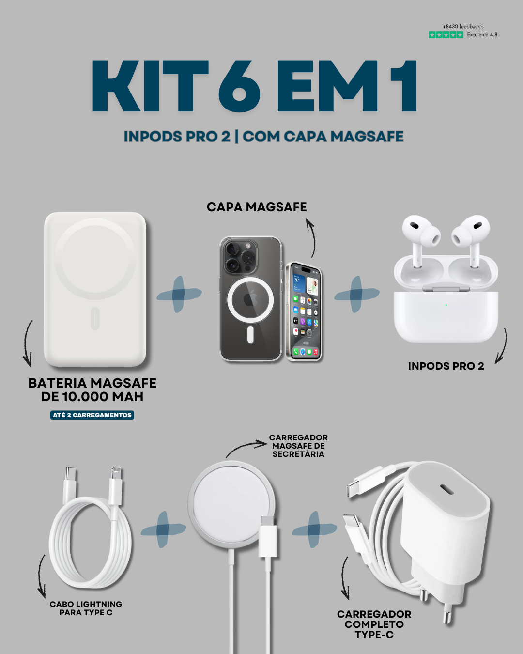 Kit 6 em 1 | InPods 2