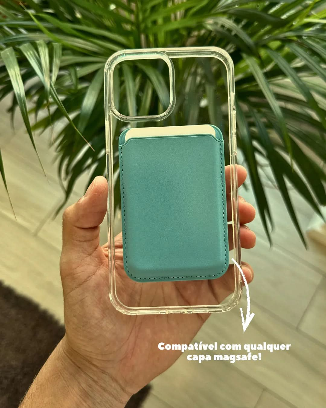 Carteira MagSafe - Azul Bebé