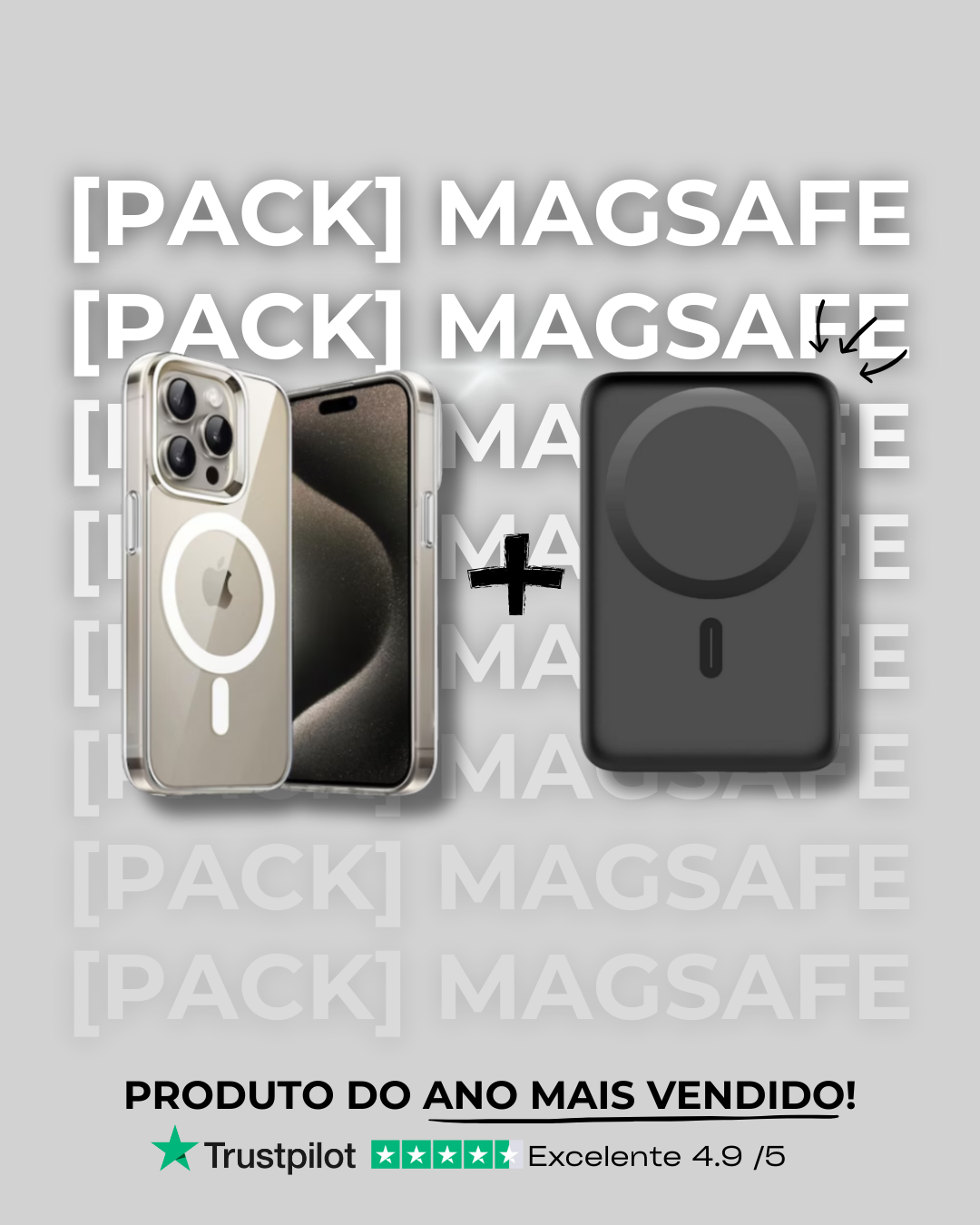 [PACK] Bateria MagSafe - Preto