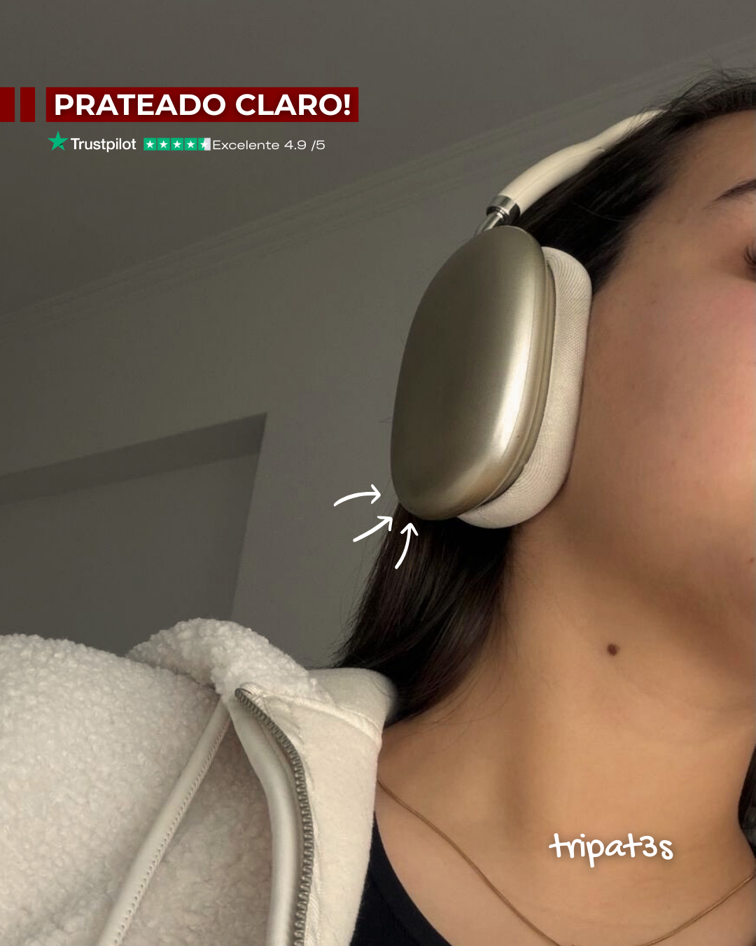 Fone P9 - Prateado Claro